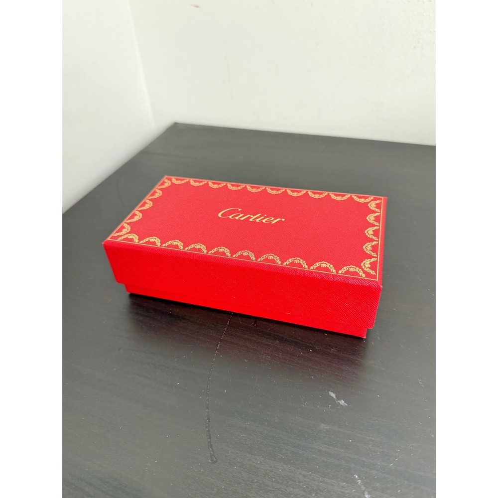 Cartier Red Eyewear Box with Cleaning Cloth and Guarantee Booklet Set